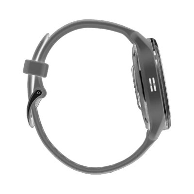 Часы Garmin Venu 2 Plus серые с серебристым безелем и силиконовым ремешком
