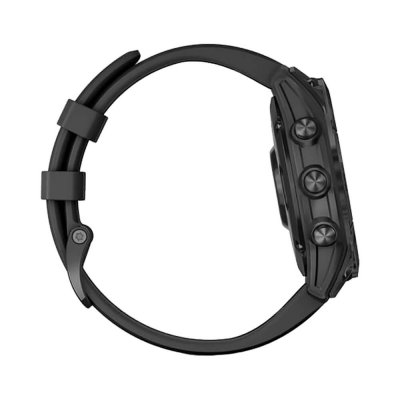 Часы Garmin Fenix 7 Solar серый с черным ремешком